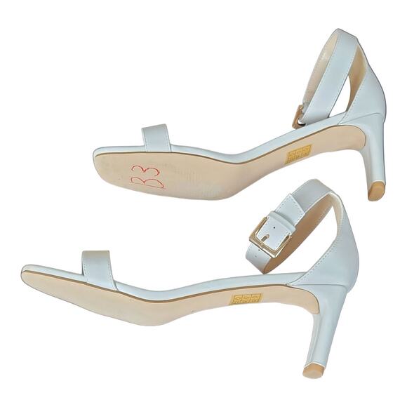 Truffle Collection Women's White Ankle Strap Sandals Square Toe Size 6 US - Picture 6 of 10